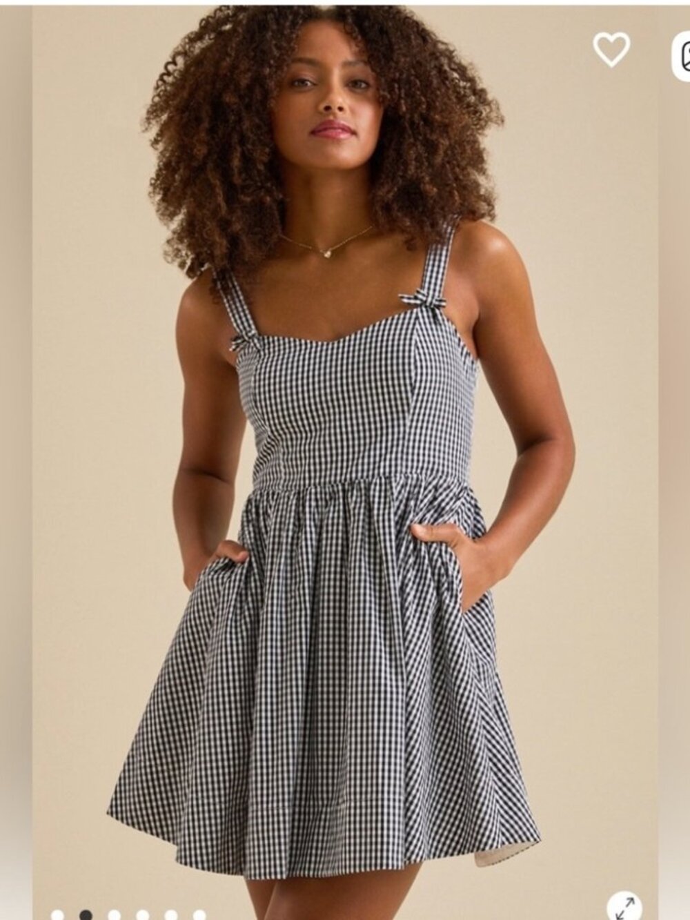 Altar'd State | Baby Doll Gingham Dress | Size L